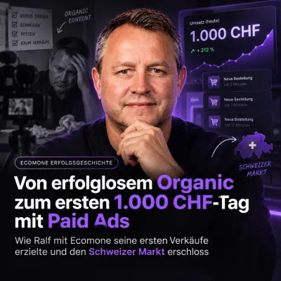 Titelbild der Fallstudie: «Von erfolglosem Organic zum ersten 1.000-CHF-Tag mit Paid Ads»