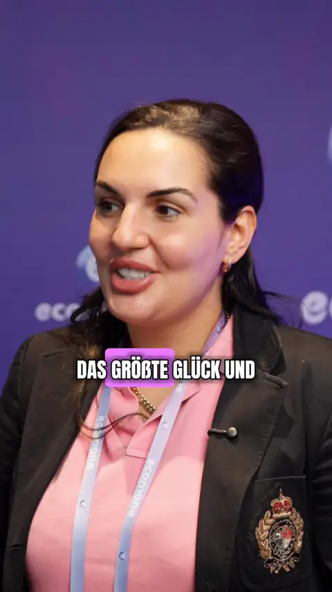 Abetare im Interview an einem Ecomone-Event